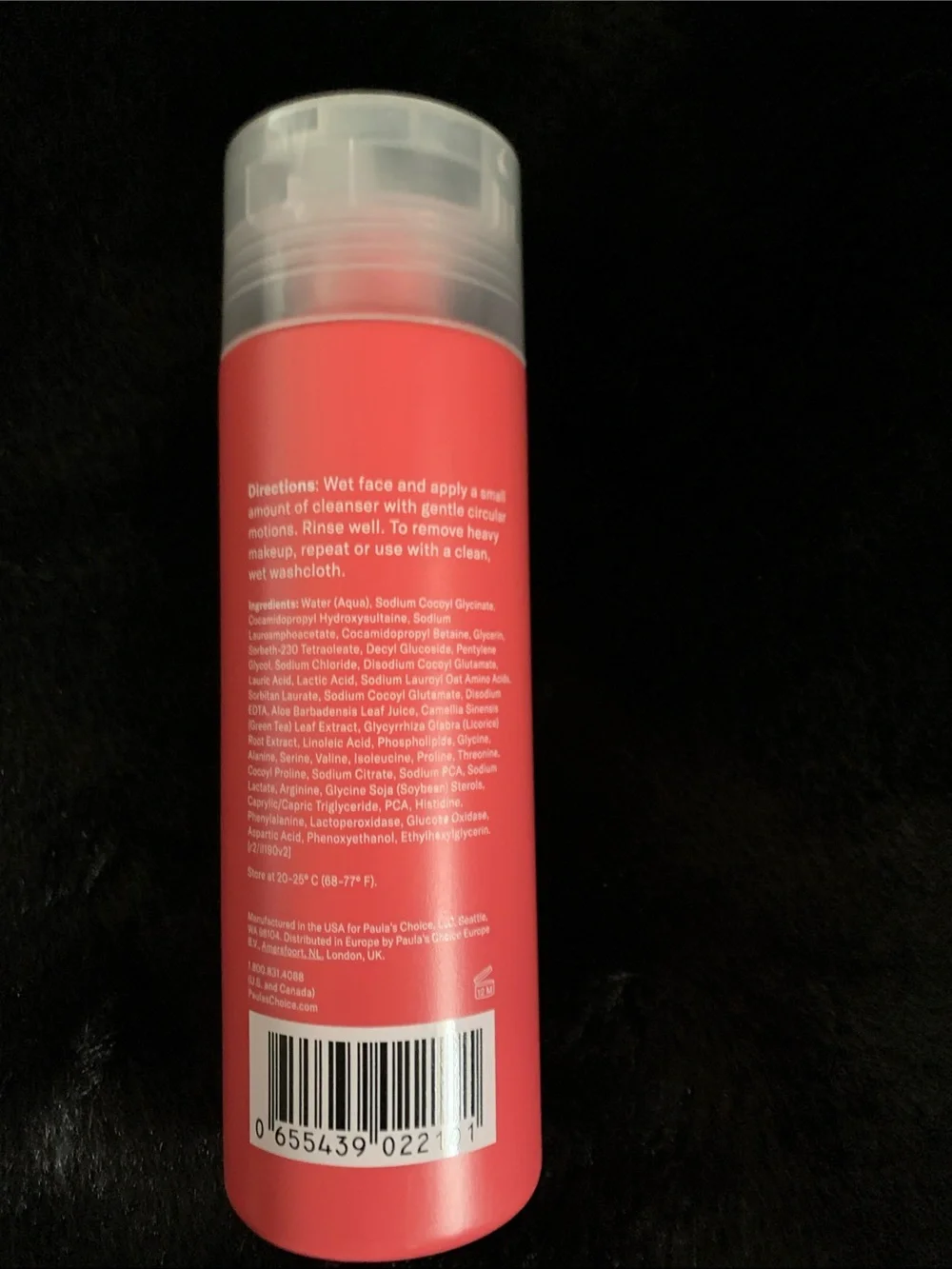 Paula's Choice Hydrating Gel-to-Cream Cleanser - Coral Pink Bottle